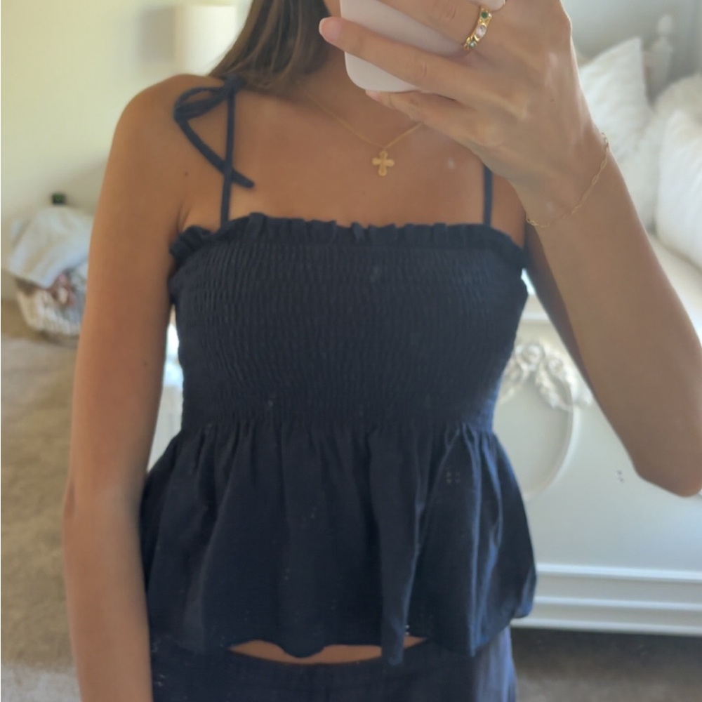 shein navy top